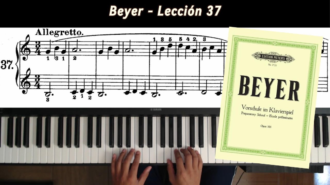 Beyer Op. 101 - Lección 37 c/metrónomo (80-120) con partitura para descargar.