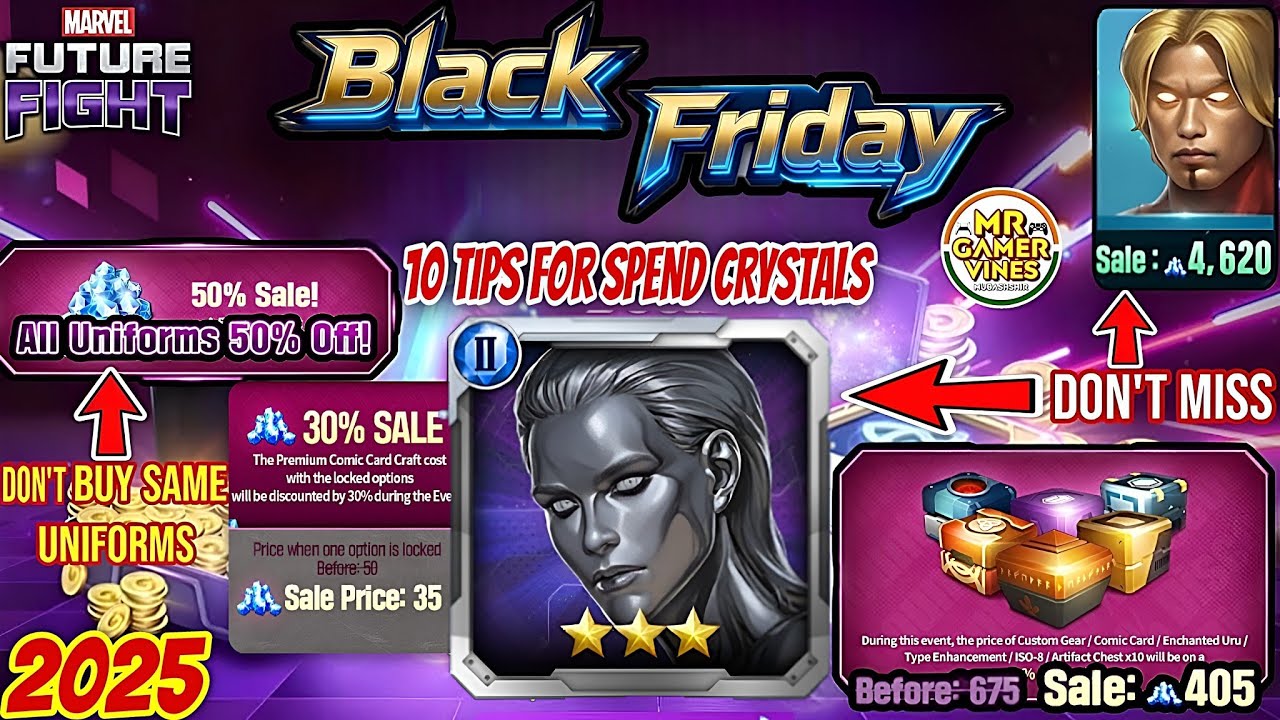 💎 Top 10 Tips for SPEND CRYSTALS in Black Friday 2025 | Marvel Future Fight 