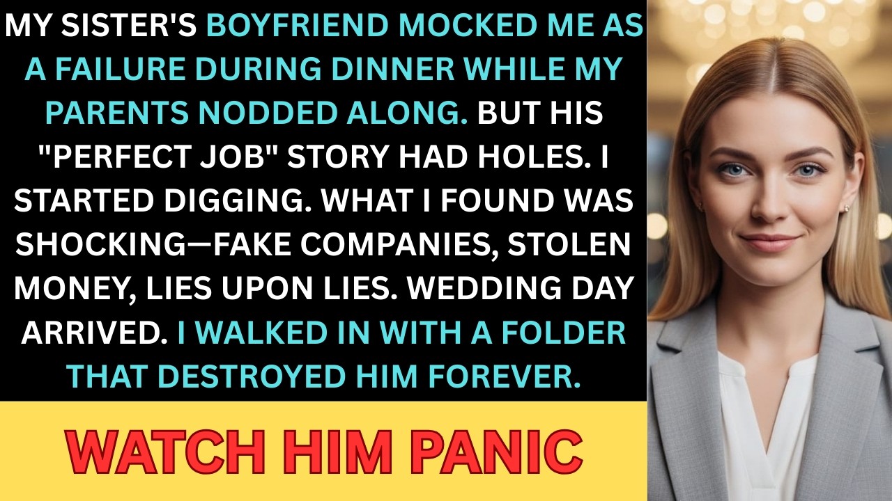 My Sister's Boyfriend Humiliated Me At Dinner. I Exposed His Lies At His Own Wedding