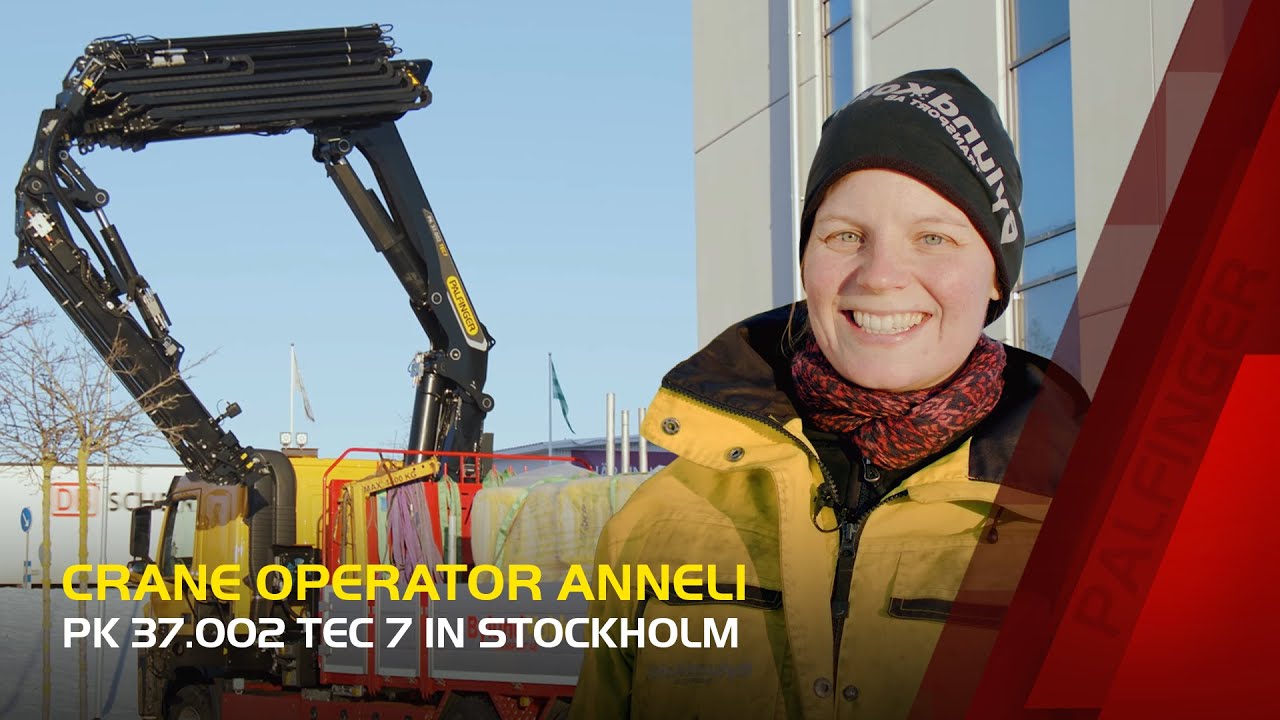 PALFINGER Loader Cranes - PK 37.002 TEC 7 on the way for the roofs of Stockholm