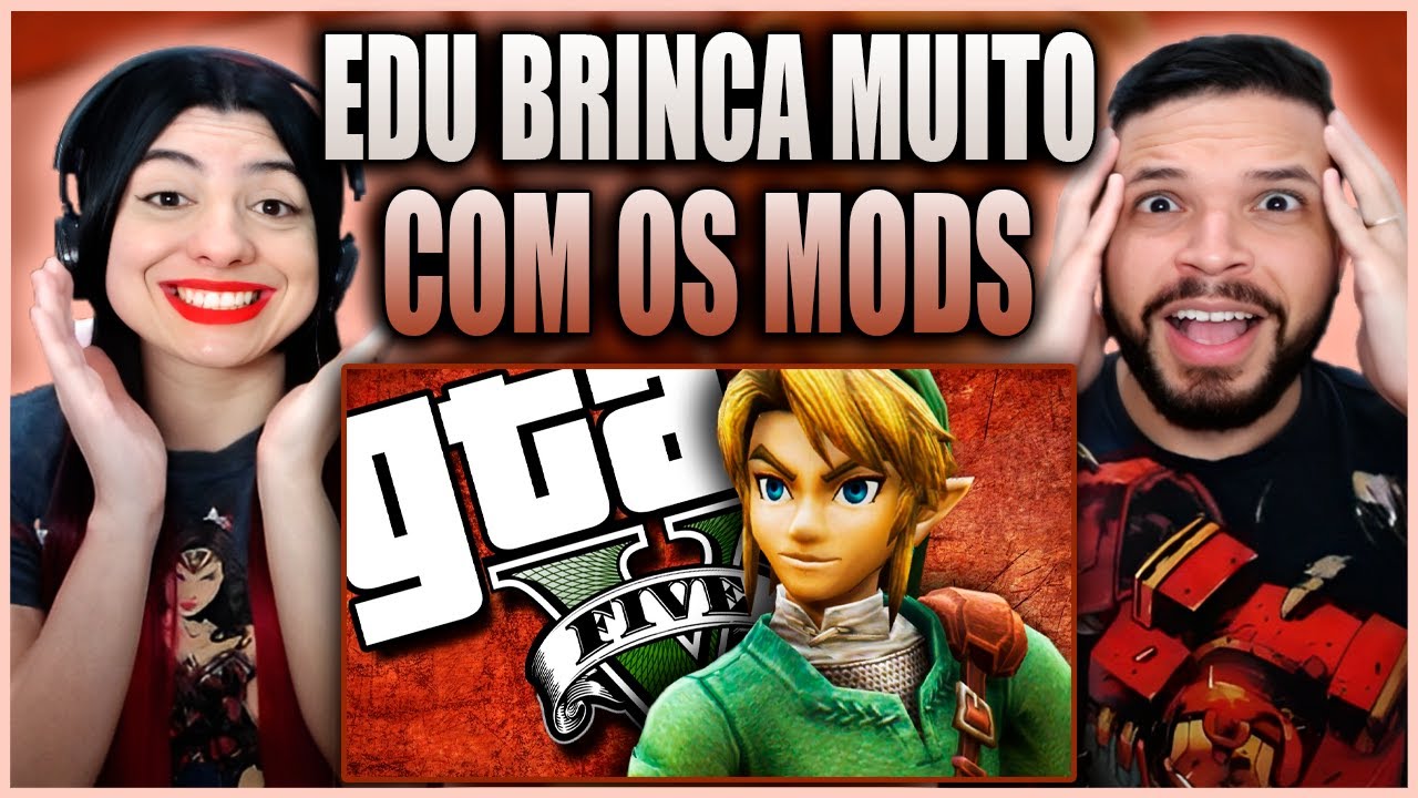 GTA V PC - Link, Godzilla, Kratos e Mais (MODS) | Games EduUu (REACT)