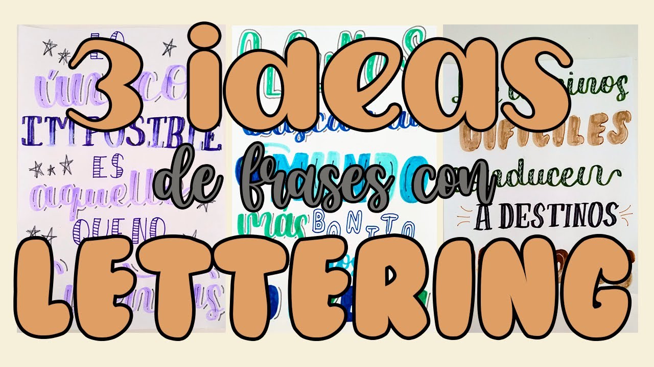 3 IDEAS de frases con LETTERING 🤩