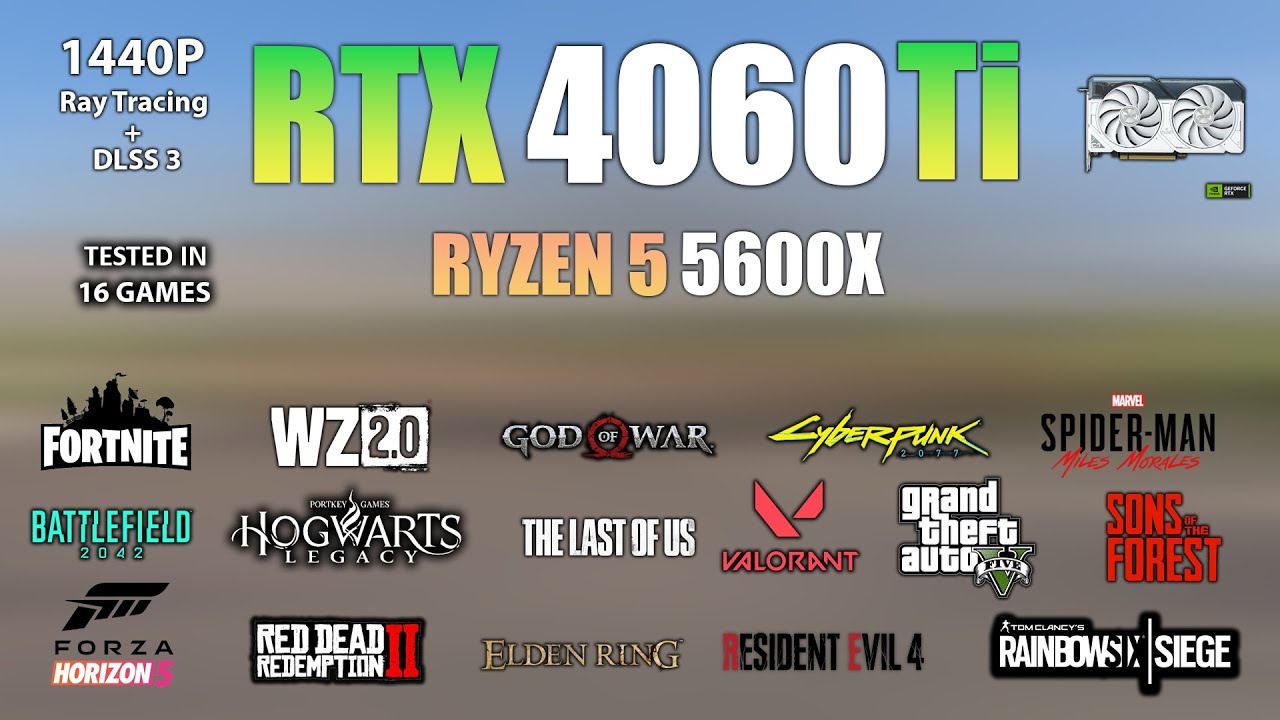 RTX 4060 Ti : Test in 16 Games at 1440p with Ray Tracing & DLSS 3