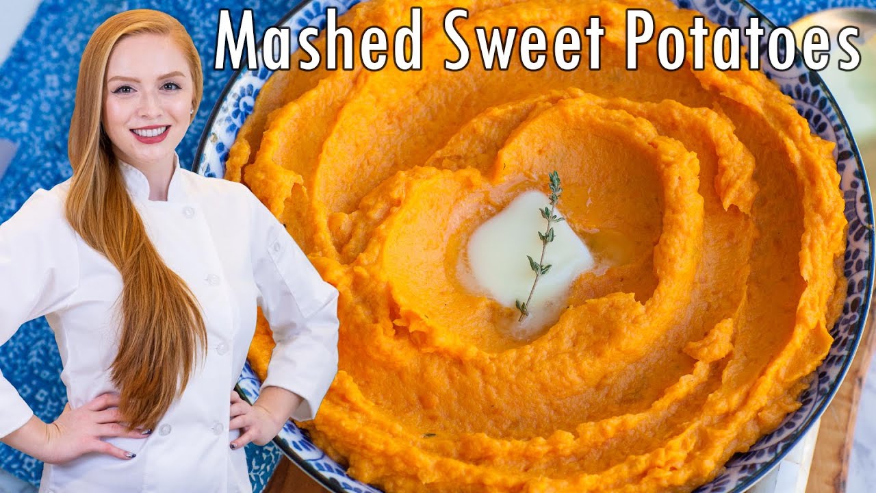 ВКУСНЫЙ рецепт пюре из батата с маслом и тимьяном! Отличный вариант на День благодарения!