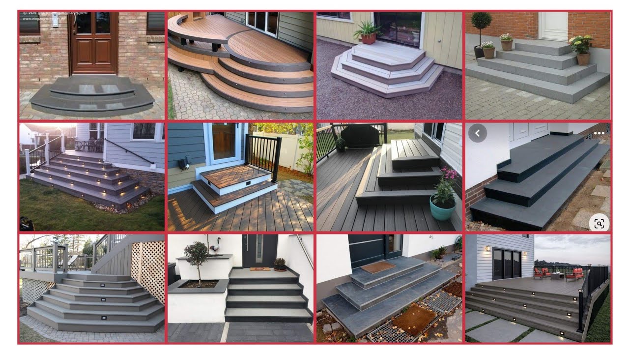 front Step door design | Main Door Step Design, House Entrance Door Design, Front door stairs.