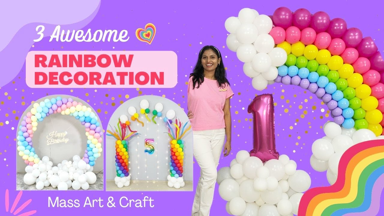 3 Awesome Rainbow Balloon Decoration Ideas