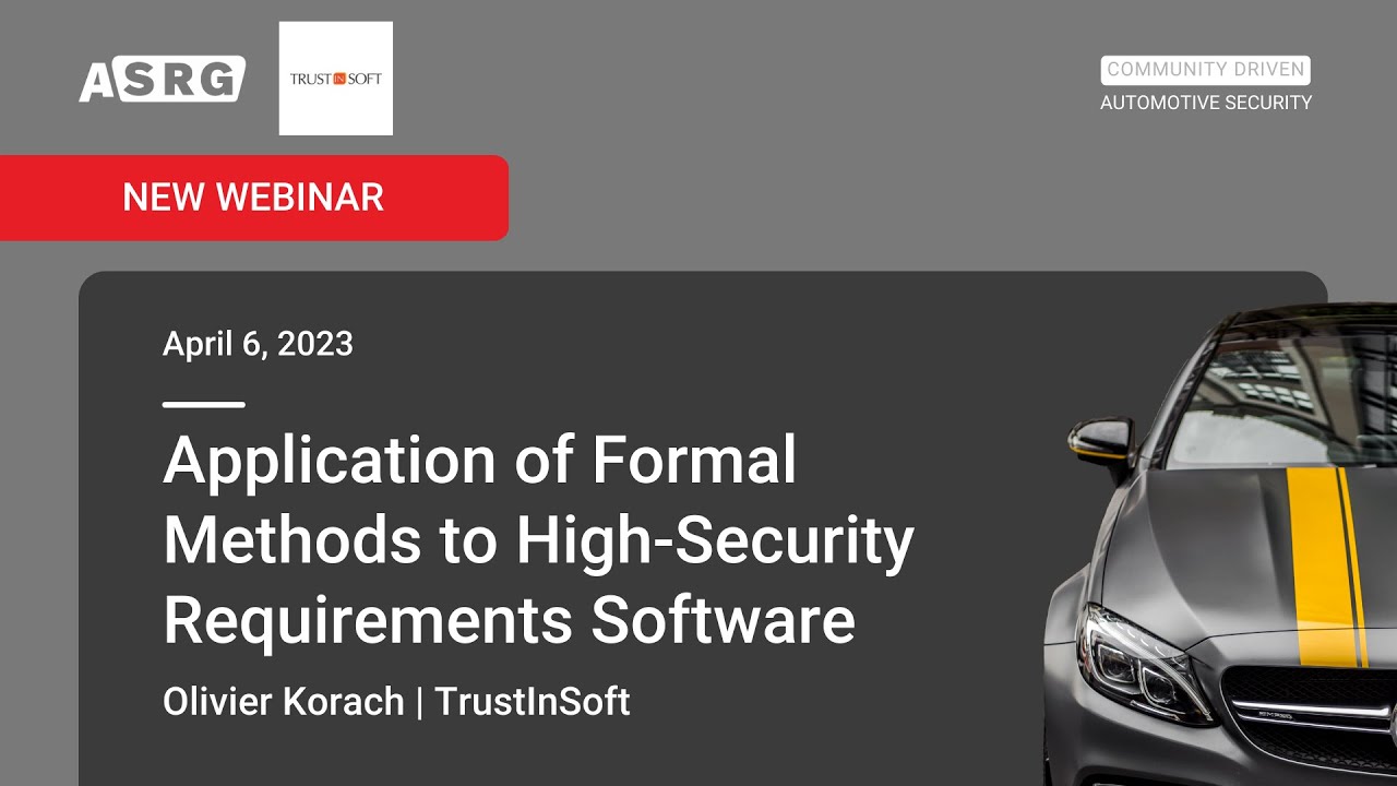 Application of Formal Methods to High-Security Requirements Software