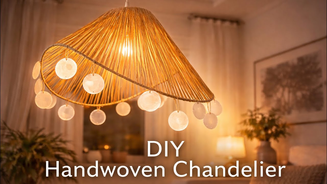 DIY Handwoven Chandelier | Handmade Lighting