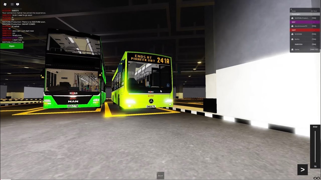 Roblox Boon Lay District: SMRT Mecerdes Benz OC500LE Batch 2 SMB87K on svc 241A.