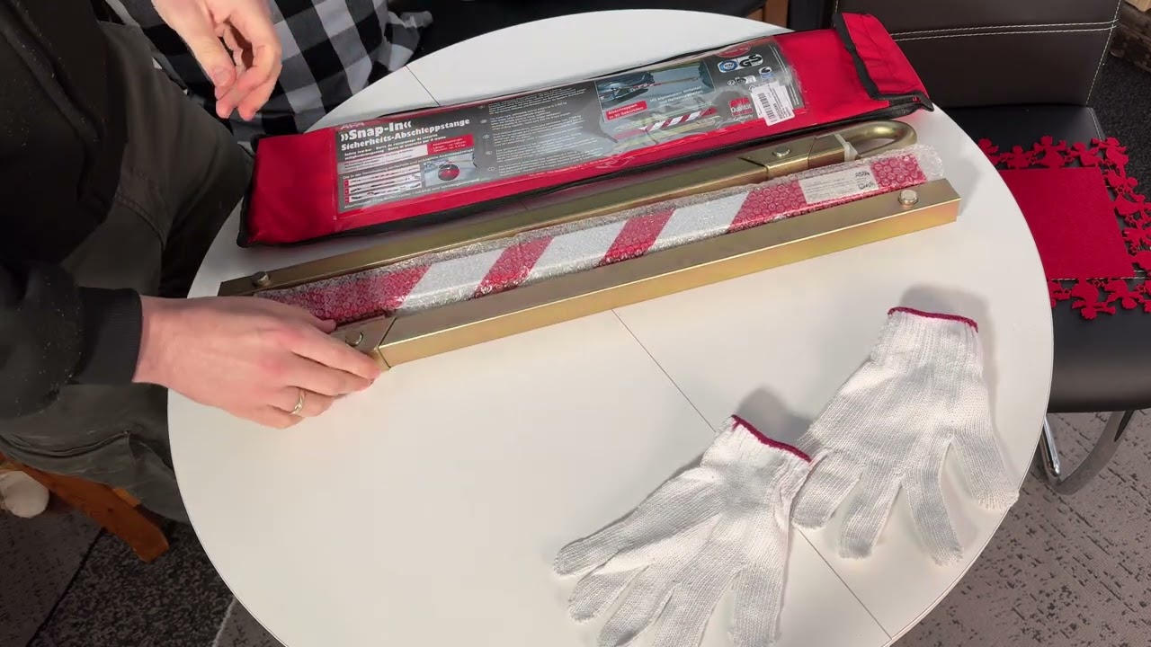 APA 29640 Abschleppstange Pkw SNAP-IN, bis 2500 kg, mit Schnappverschlüssen Unboxing und Anleitung