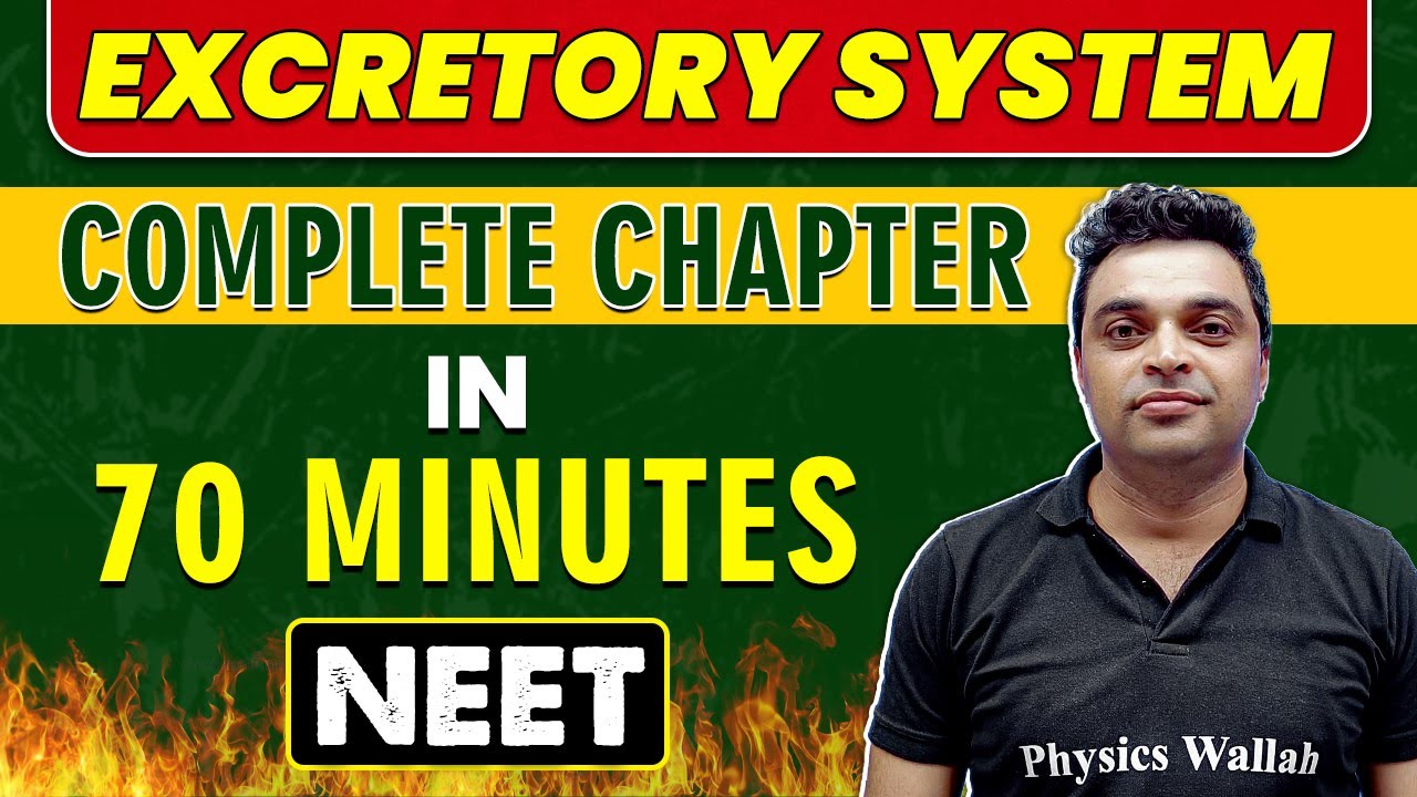 EXCRETORY SYSTEM in 70 minutes || Complete Chapter for NEET