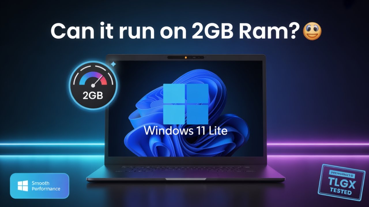 Windows 11 25H2 Lite Edition Review (2GB RAM Test!) - Boost Performance on Low-End PCs