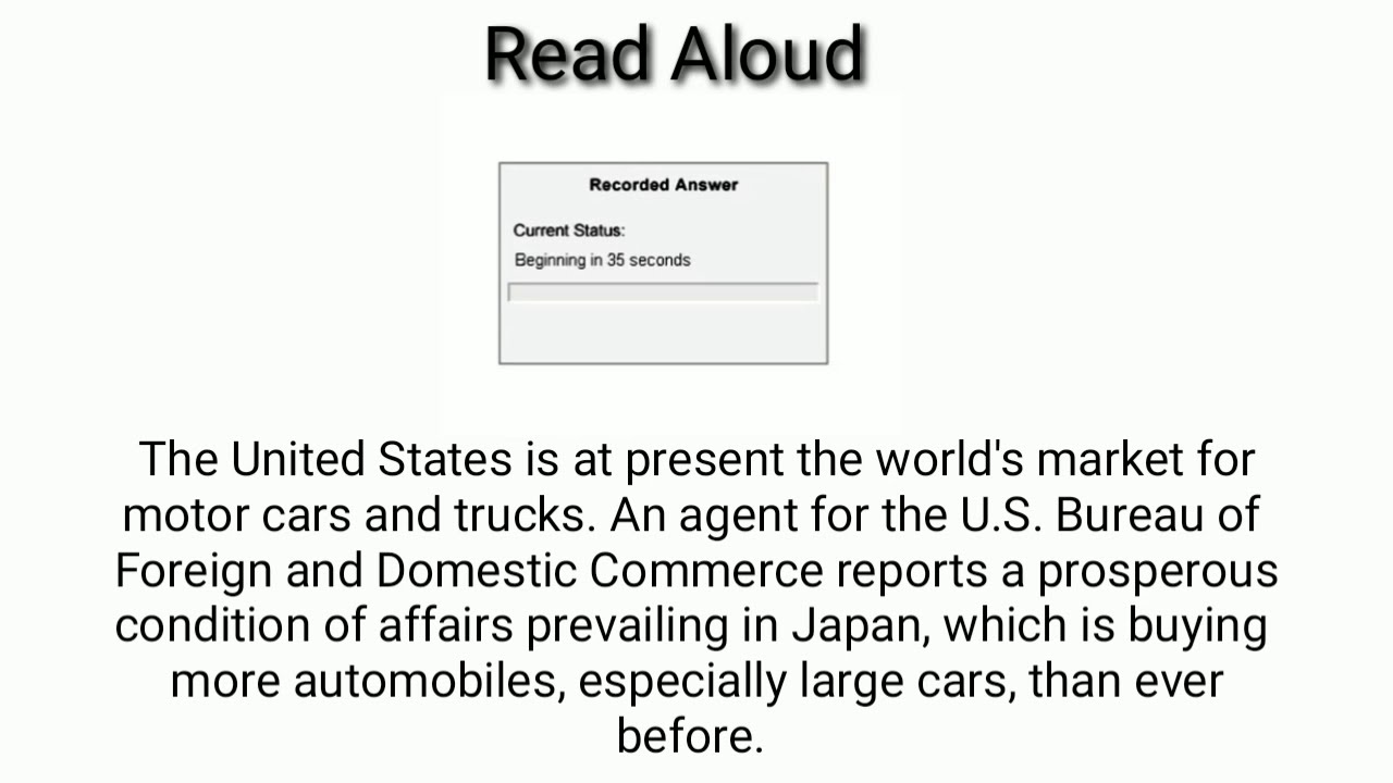 Read Aloud PTE (Exam Questions) Most Repeated Read Aloud