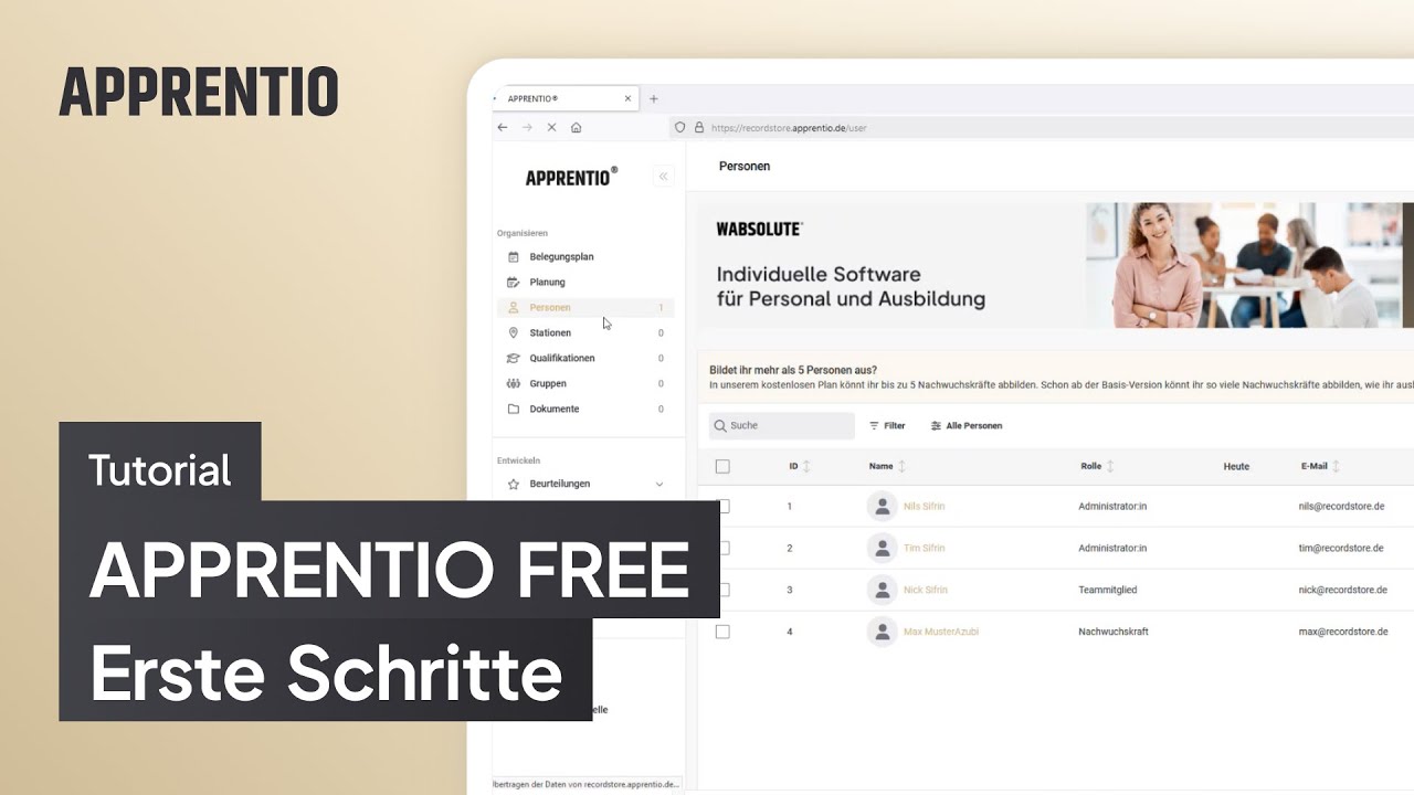 APPRENTIO Free - So richtest du APPRENTIO ein! 🚀 | Schritt-f&uuml;r-Schritt Anleitung