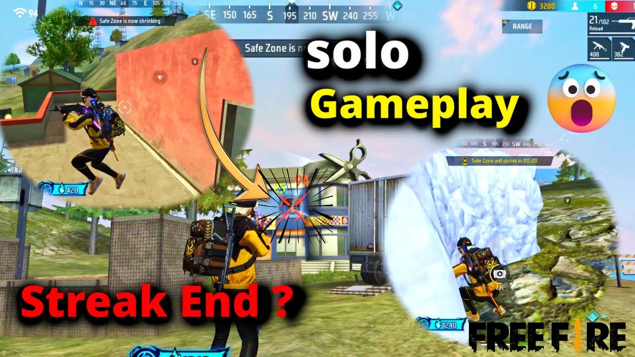 SOLO GAMEPLAY , KYA STREAK END HO GAI ?? BOOYAH!!! | OVERPOWER GAME PLAY | GARENA FREE FIRE