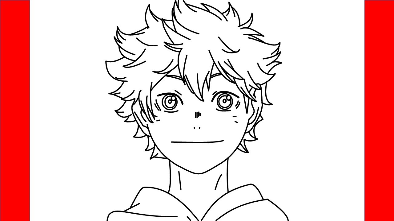 How To Draw Shoyo Hinata From Haikyuu - Step By Step Drawing