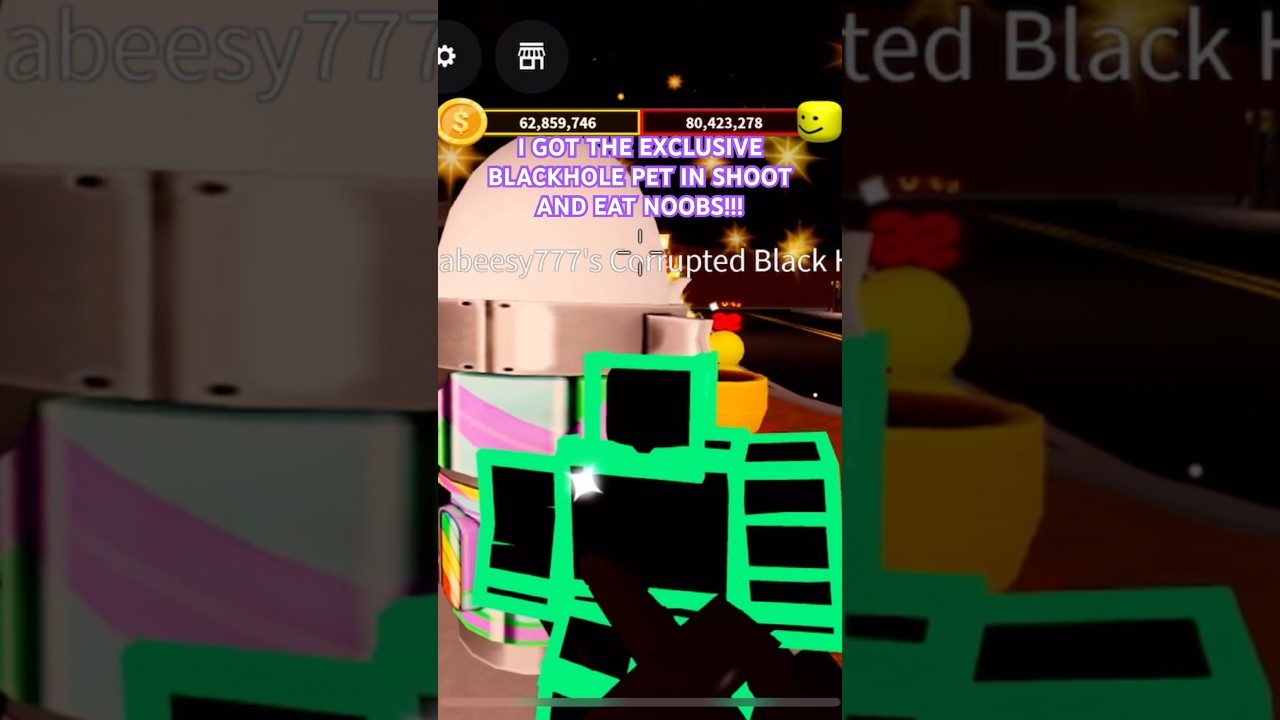 CORRUPTED BLACK HOLE PET IN SHOOT AND EAT NOOBS!!! #saen #roblox #gaming #fyp #shorts