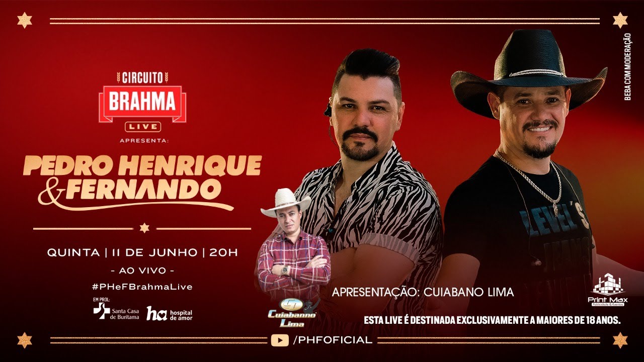 #Live Pedro Henrique & Fernando - #CircuitoBrahma #PH&FBrahmaLive #AoVivo