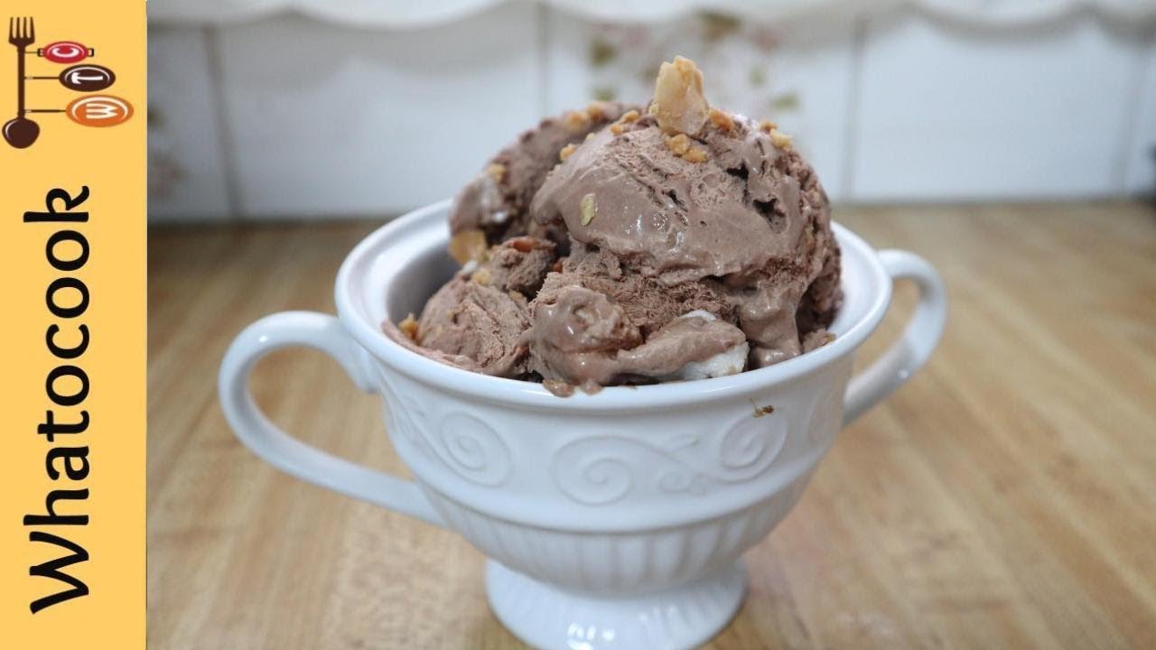 How To Make Rocky Road Ice Cream Recipe | Without Ice Cream Maker