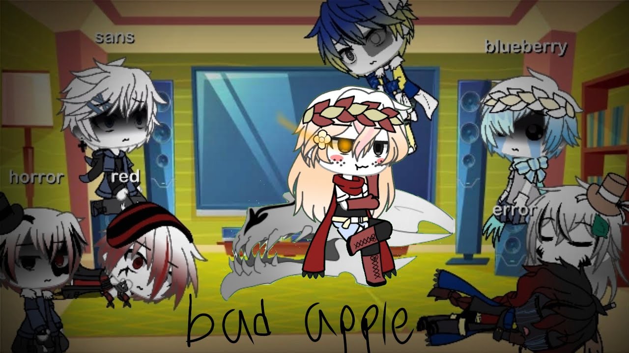 san's au's react to bad apple|| (papyrus version)|| read description|| Ìtz Lìãm||