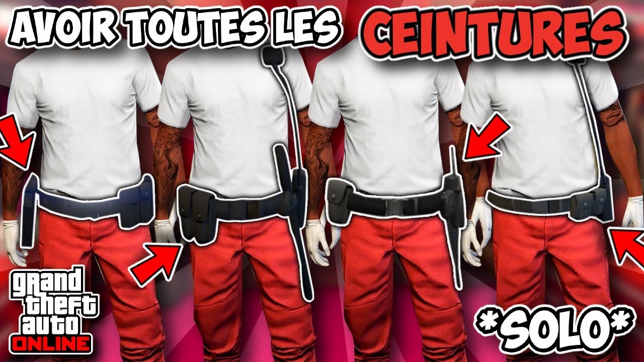 ✔(SOLO) AVOIR TOUTES LES CEINTURES SUR SES TENUES 1.70 | Gta 5 Online !