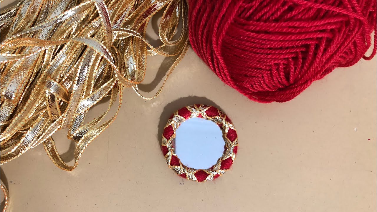 Gota Mirror Frame | Mirror Ring | Handmade Mirror Ring | Mirror Jewellery 