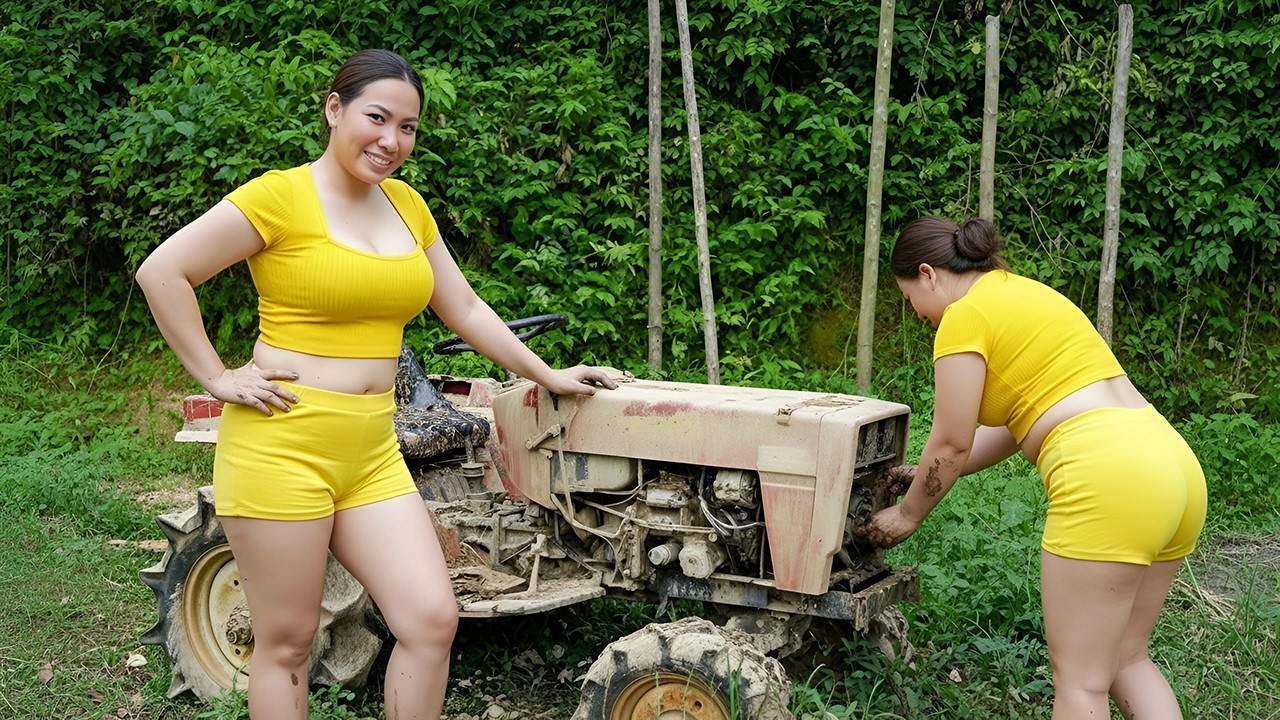 Genius Girl Restores and Starts a Shibaura L1-295 Diesel Tractor After 30 Years of Abandonment!