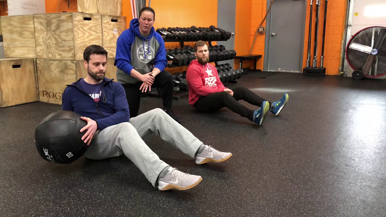 Oblique med ball toss