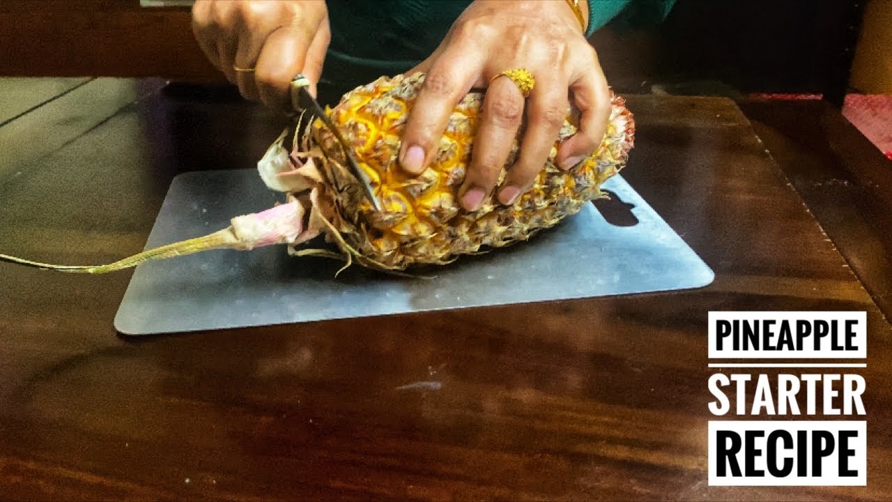 Pan Fried Pineapple Starter | pineapple masala recipe | Grilled Pineapple | How to cut Pineapple