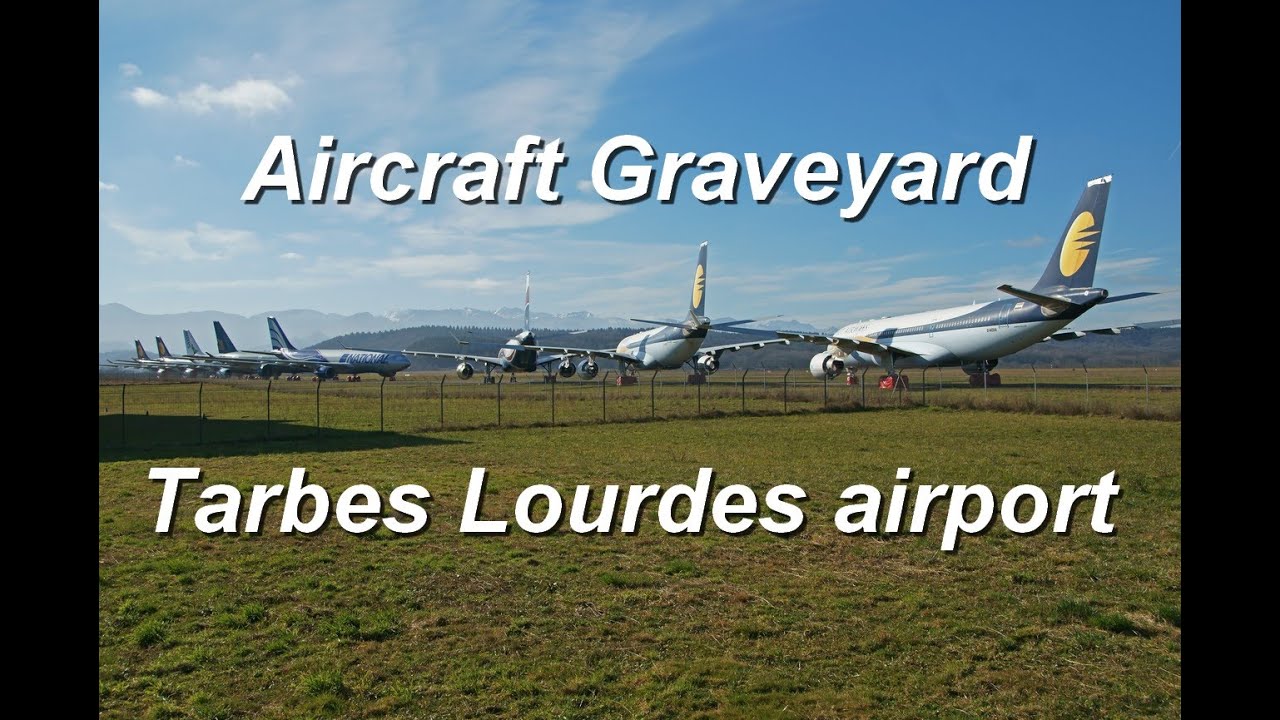 Aircraft grave yard and stored aircraft at Tarbes Lourdes Pyrénées Airport [LDE-LFBT]
