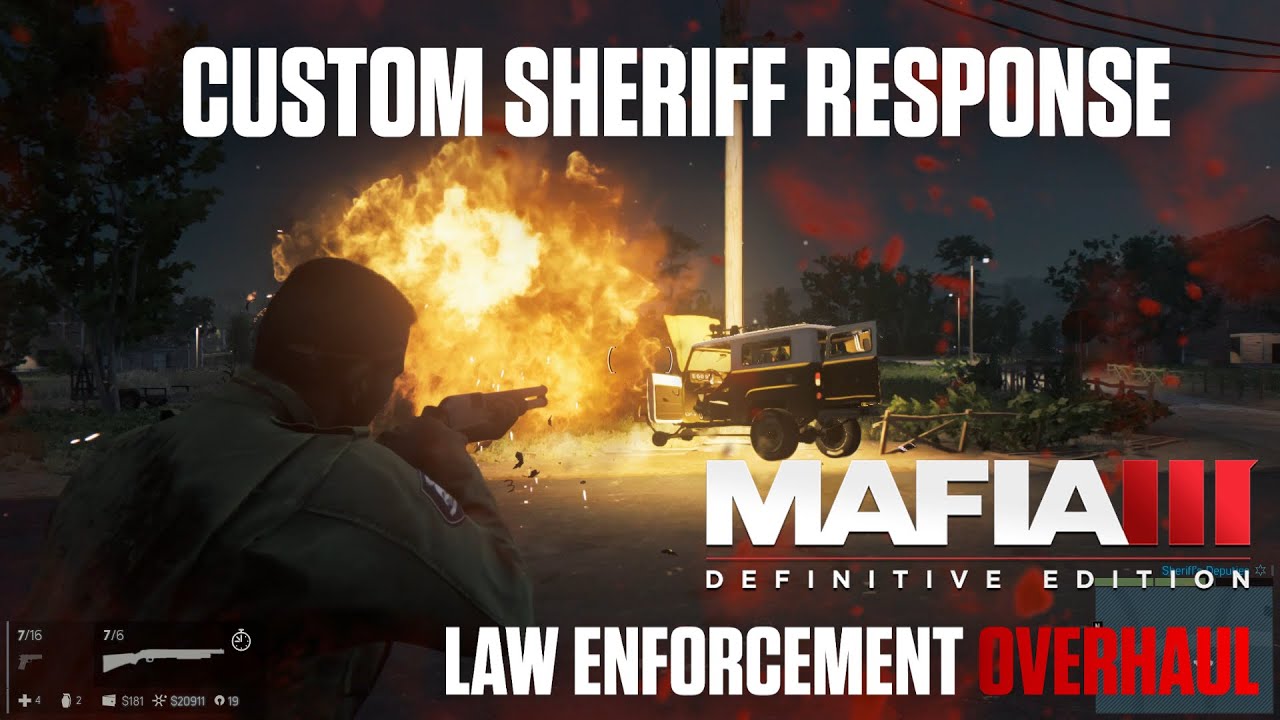 Mafia 3: Law Enforcement Overhaul Mod - Custom Sheriff Response
