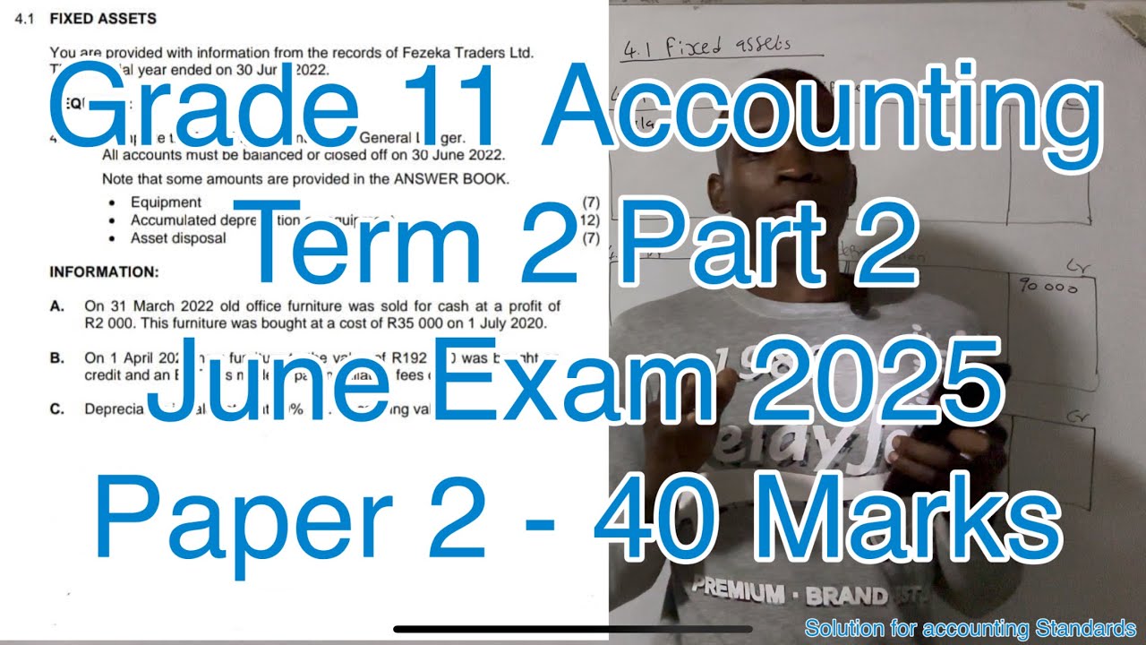Grade 11 Accounting Term 2 | Fixed assets June Exam Paper 2 of 2025