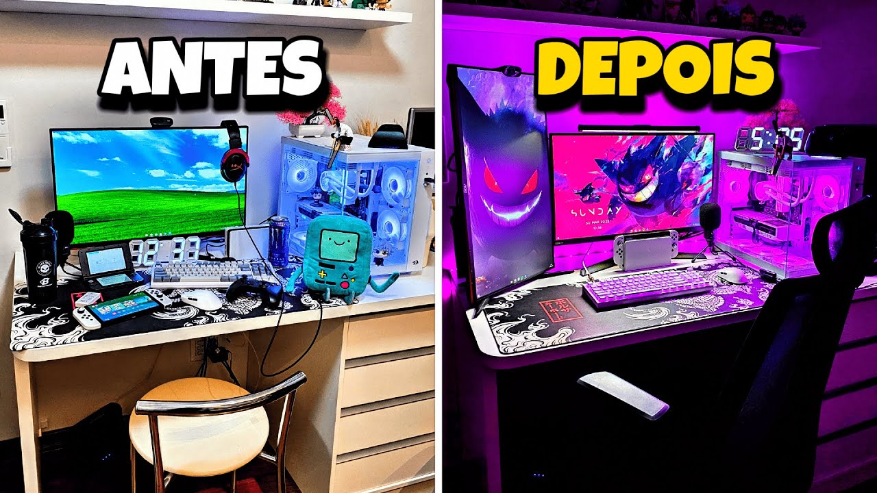 Transformei meu Quarto Gamer no Setup dos Sonhos (Sem gastar muito)