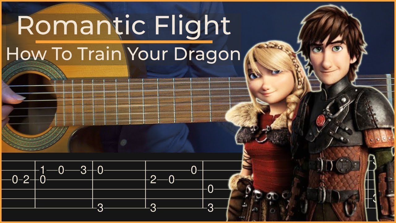 Romantic Flight - How To Train Your Dragon (Simple Guitar Tab)