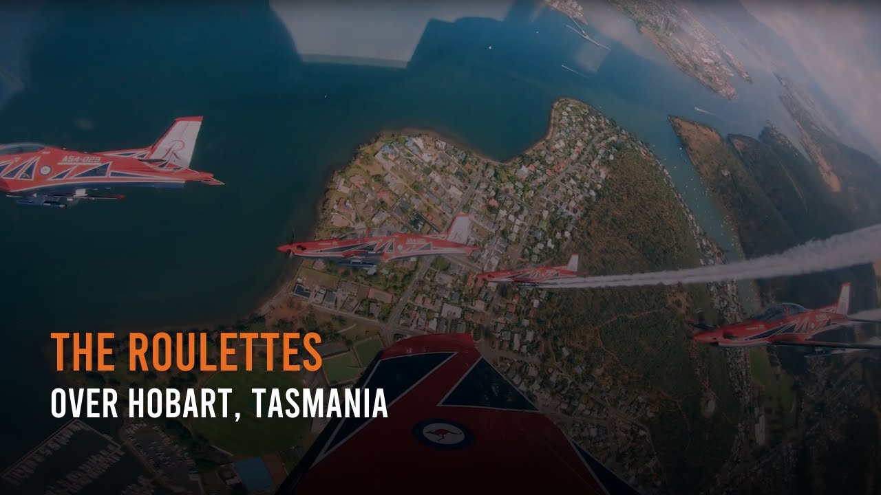 The Roulettes over Hobart, Tasmania.