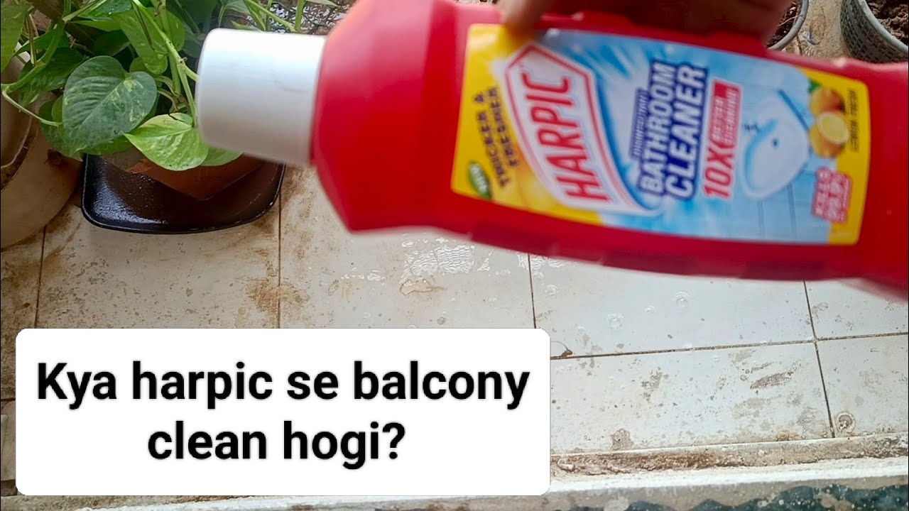 Cleaning tough Stains from Balcony using Harpic | Work karega?? 