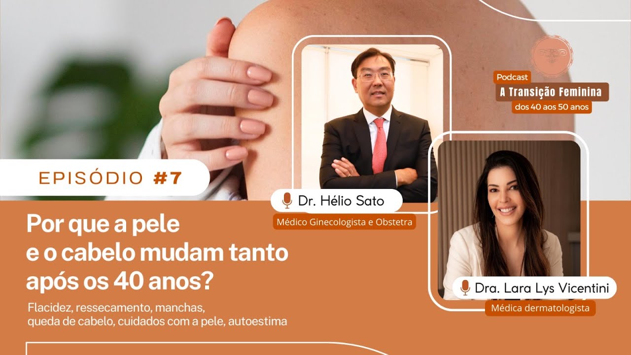 Por que a pele e o cabelo mudam tanto após os 40 anos? Dra. Lara Lys Vicentini Médica dermatologista