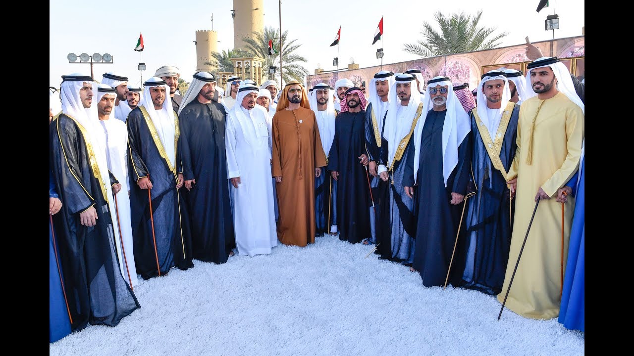 محمد بن راشد وحميد النعيمي يحضران أفراح قبيلة الكتبي