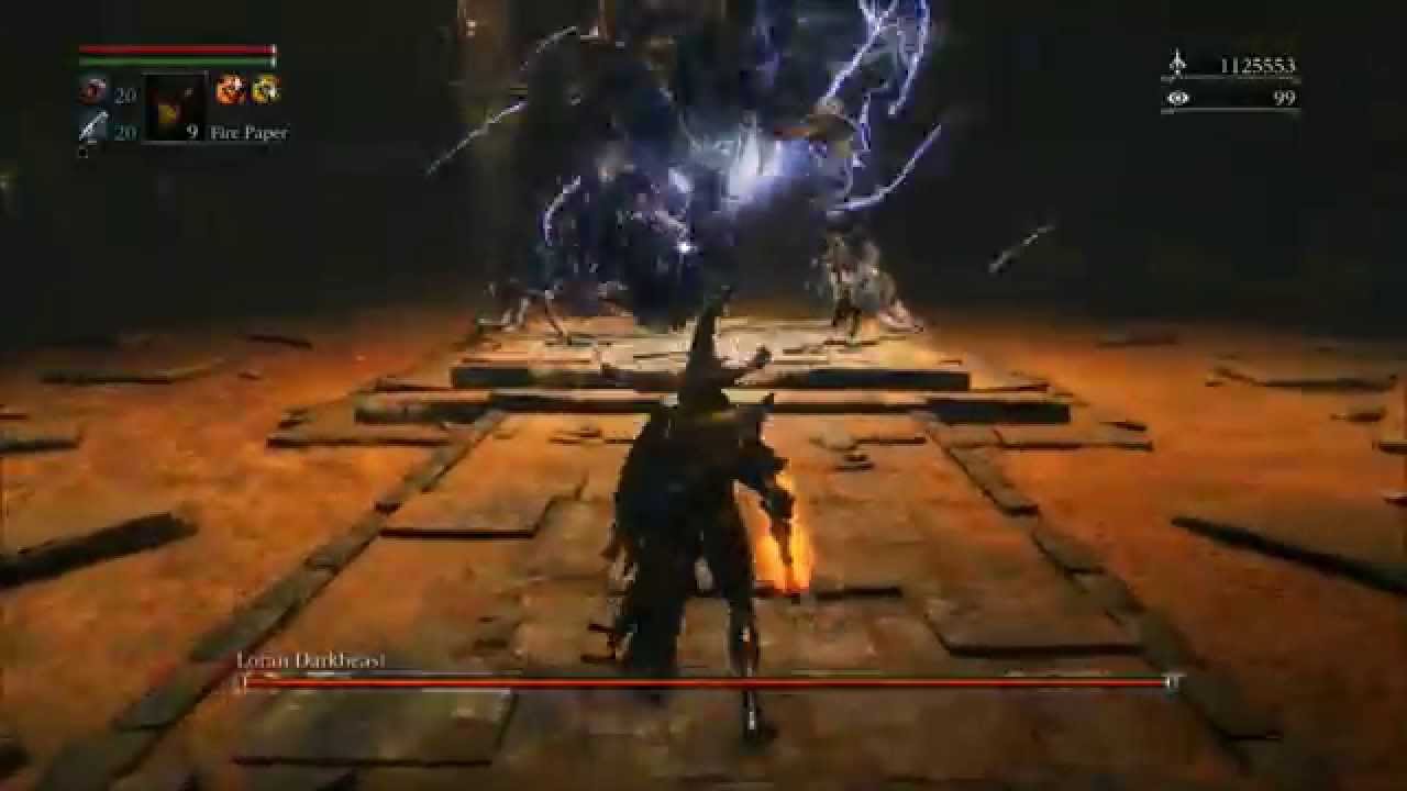 Bloodborne- Cursed Depth 5 (Loran DarkBeast)- Solo, No Damage.(99 Insight).