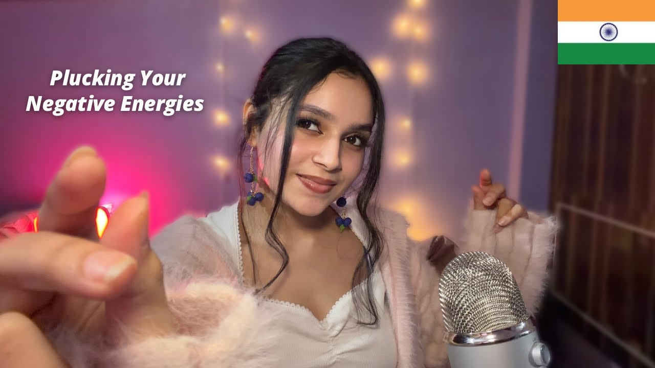 ASMR | Plucking, Pulling, Snipping Away Your Negativity & Stress🩵[Hindi/Eng]