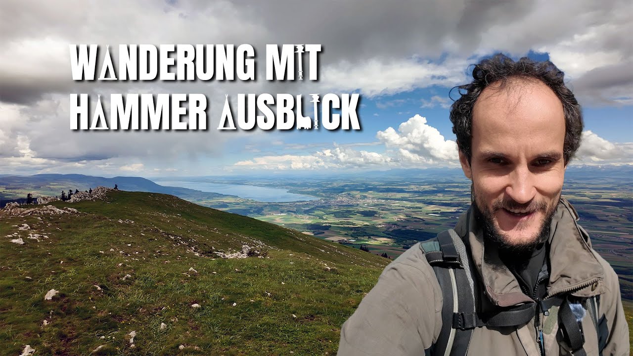 Blick auf Neuenburger- und Genfersee und Höhlen - Jura Höhenweg Nr. 12