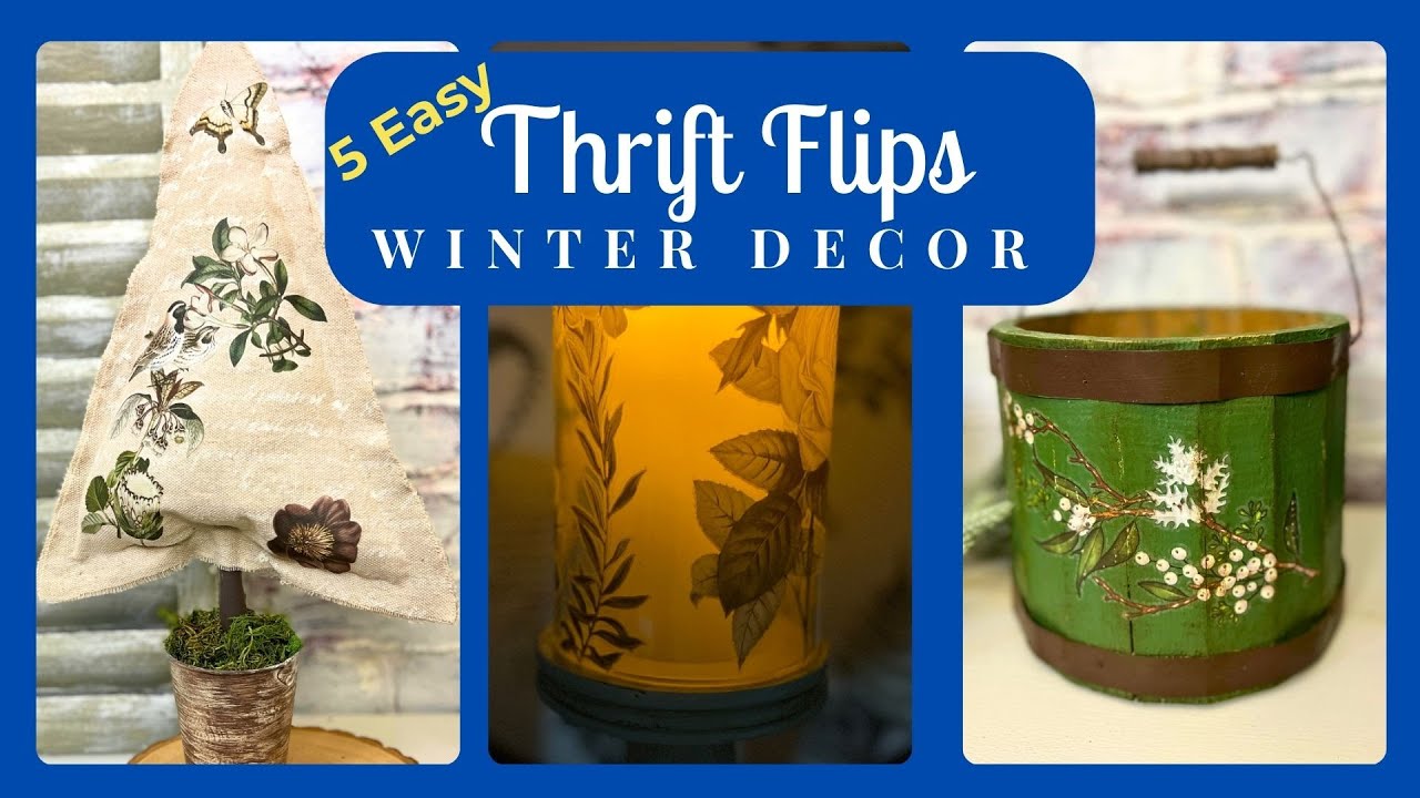 DIY Winter Decor from Thrift Store Finds