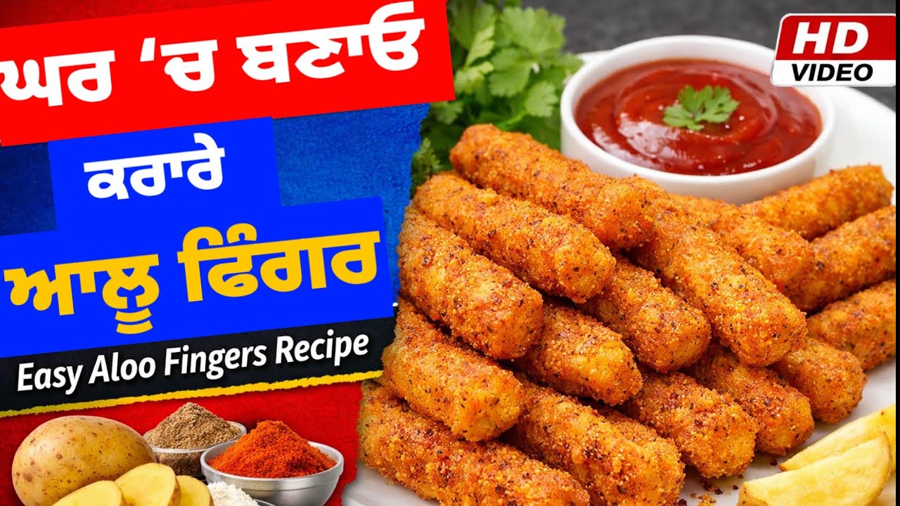 ਘਰ ‘ਚ ਬਣਾਓ ਕਰਾਰੇ ਆਲੂ ਫਿੰਗਰ | Easy Aloo Fingers Recipe #aloofingers 