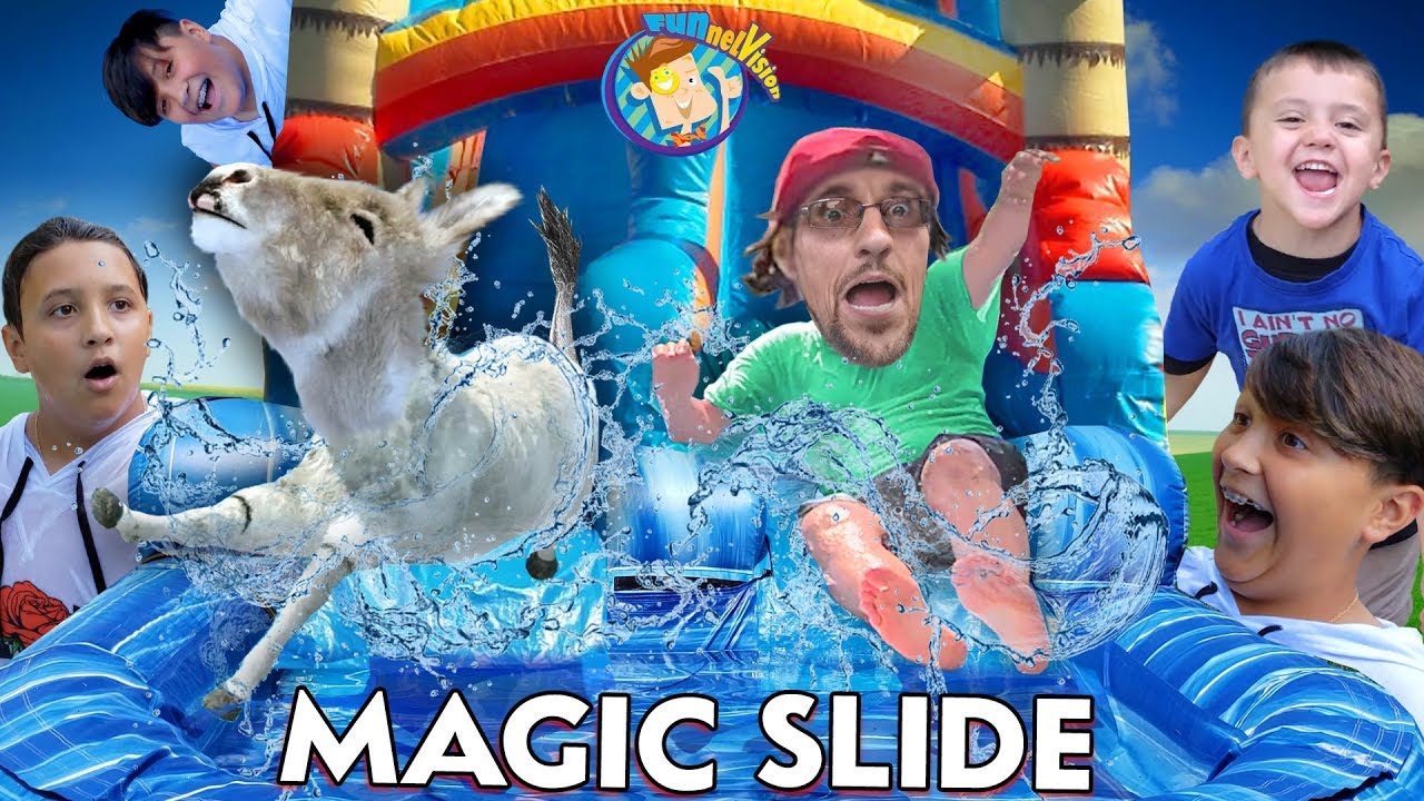 SLIDING on MAGIC SLIDES w/ Teleporting Mike (FV Family Vlog)