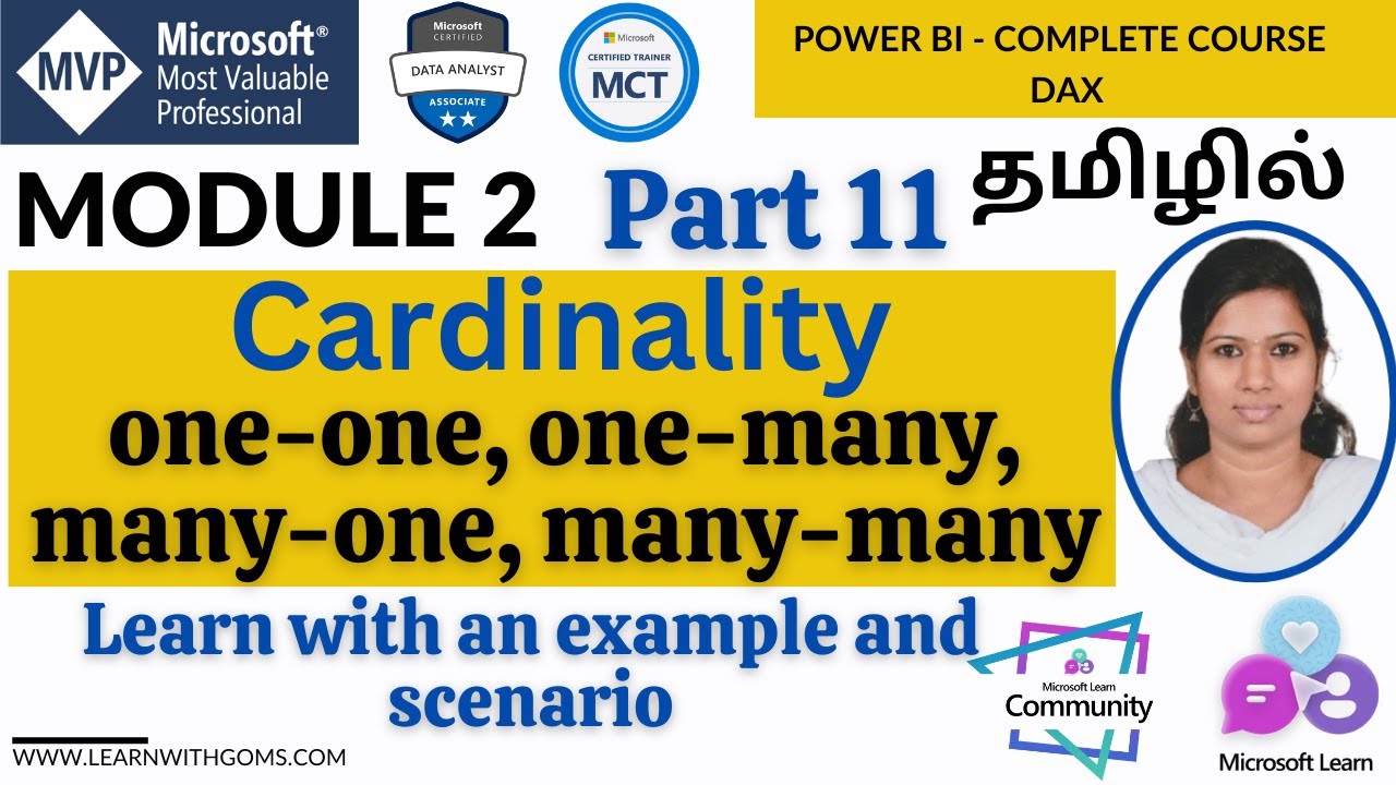 Cardinality in Power BI Explained with Examples in Tamil - 2024
