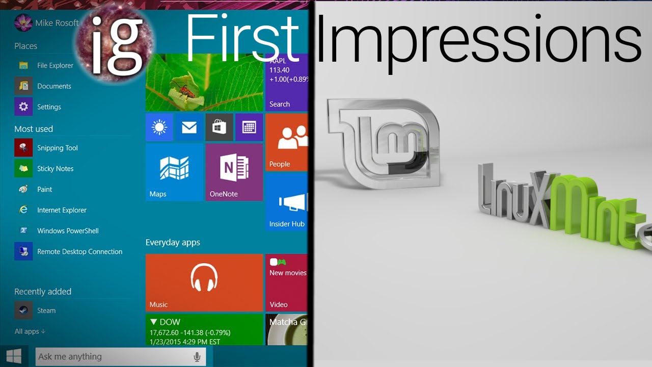Windows 10 vs Linux | Linux Mint 17.2 Impressions