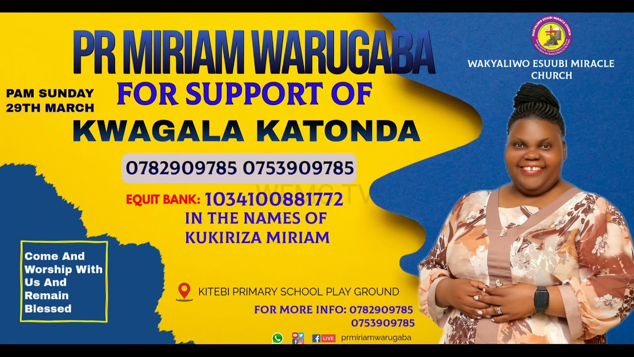 PR.MIRIAM WARUGABA LIVE IN KWAGALA KATONDA CONCERT PALM SUNDAY 29,MAR,2026