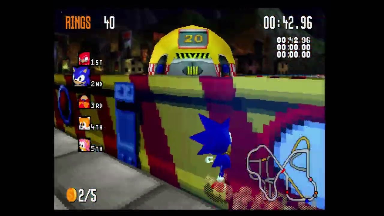 Sonic R  - Sega Saturn Playthrough (Sonic/Super Sonic)