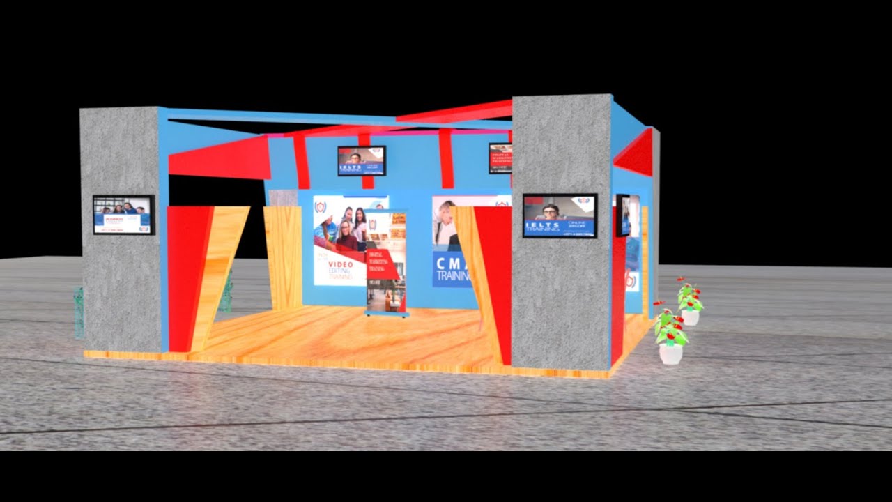 Model Exhibition Stand Modeling and texturing in 3Ds Max