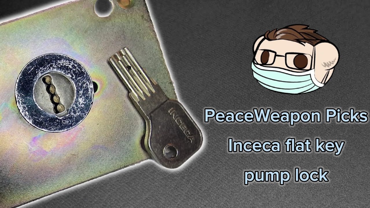 [077] Inceca flat key pump lock, picked and gutted